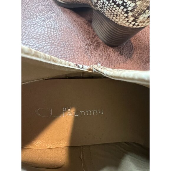 Chinese Laundry Snake Print Ankle Booties Boots Block Heel Zip Up Western SZ 6 - Picture 4 of 8